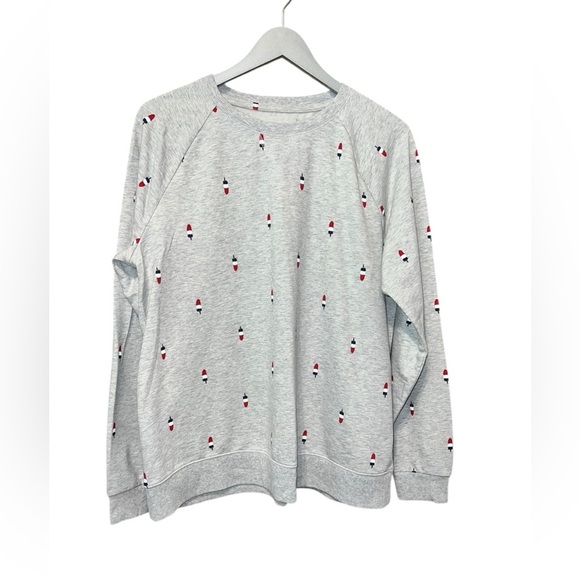 Sonoma Goods for Life Gray Popsicle Print Sweatshirt - Size XL - Picture 1 of 4